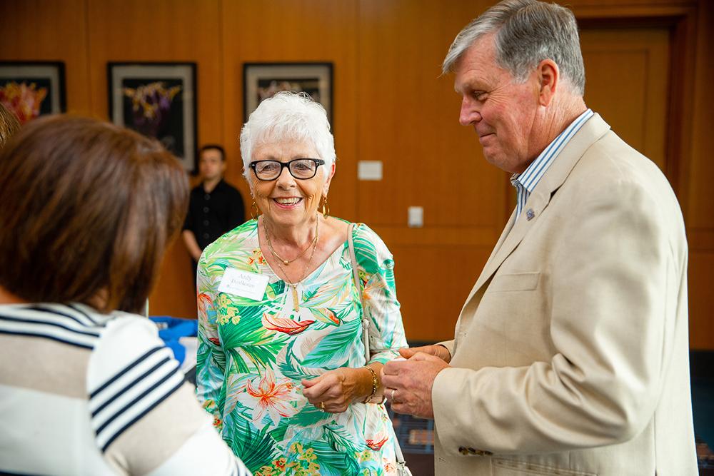 President Tom Haas with guests at Retiree Reception 2018